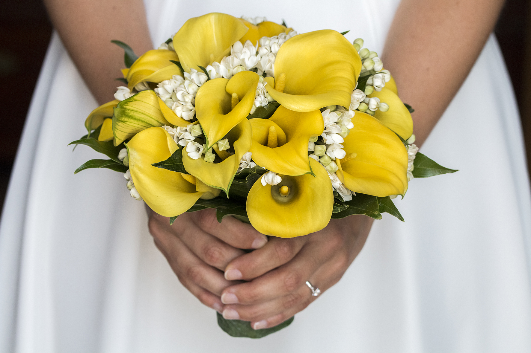 bouquet sposa calle gialle matrimonio a tema colore