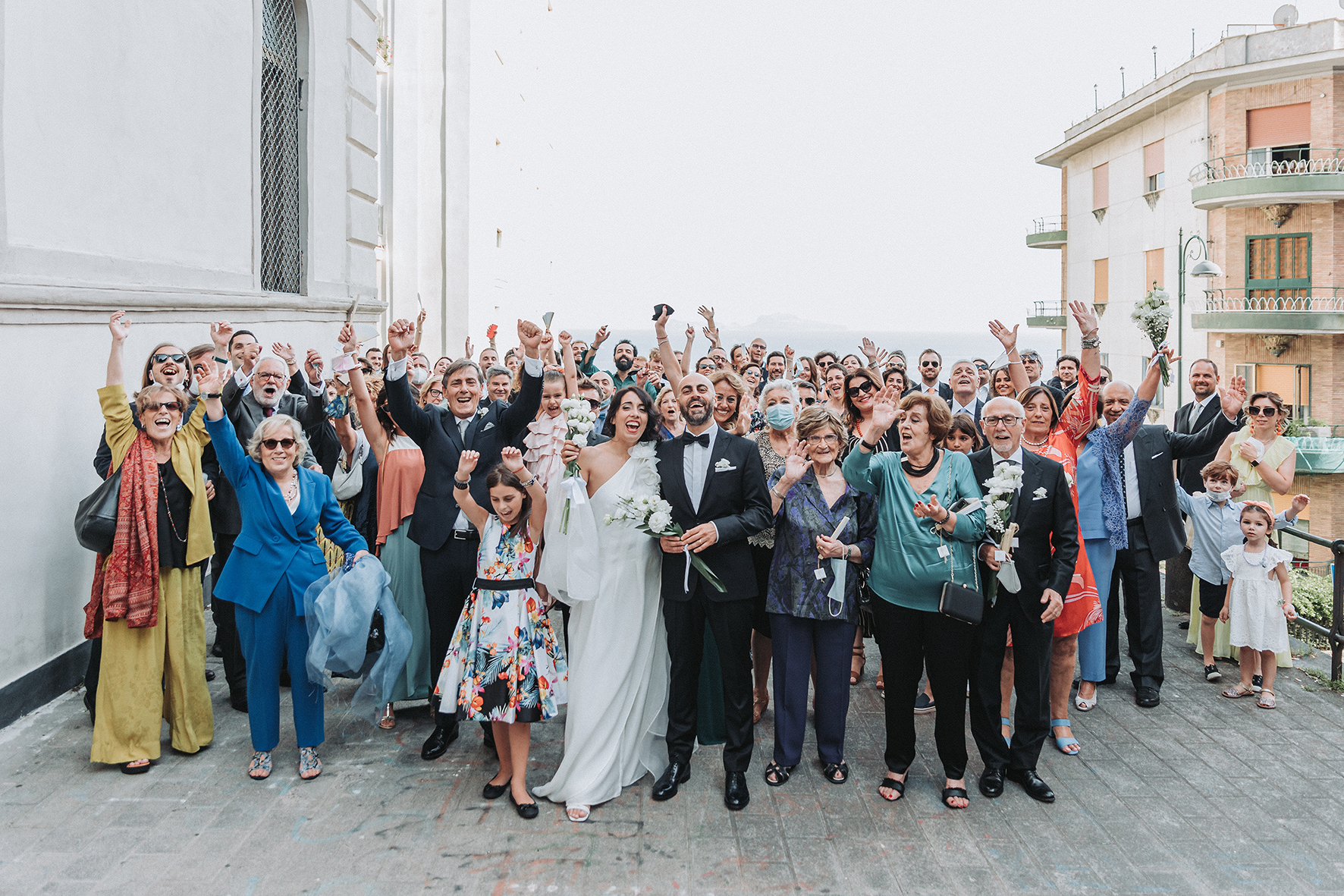 foto di gruppo fotografia di matrimonio napoli