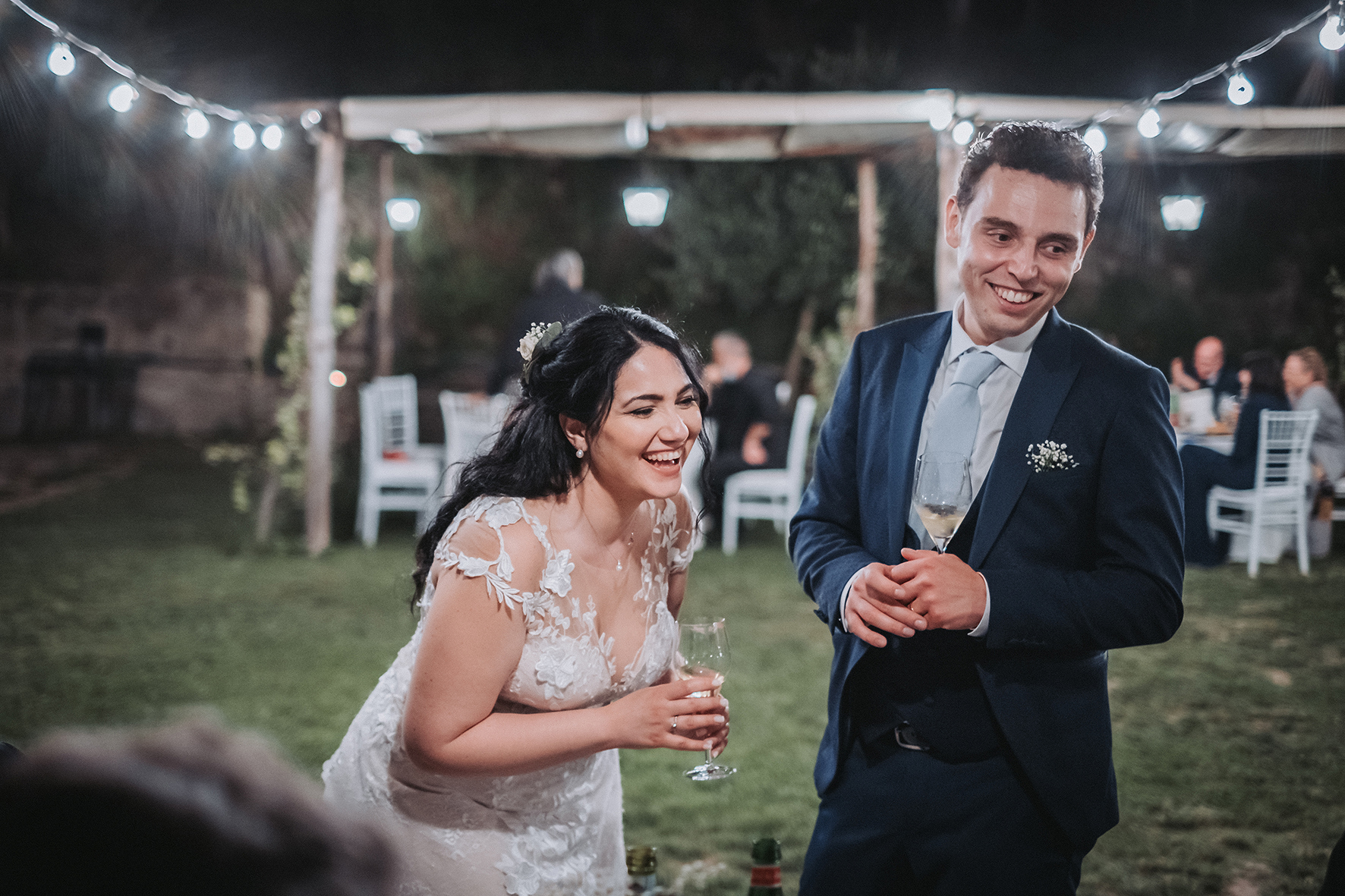 sposi sorridenti festa di matrimonio fotografia reportage napoli