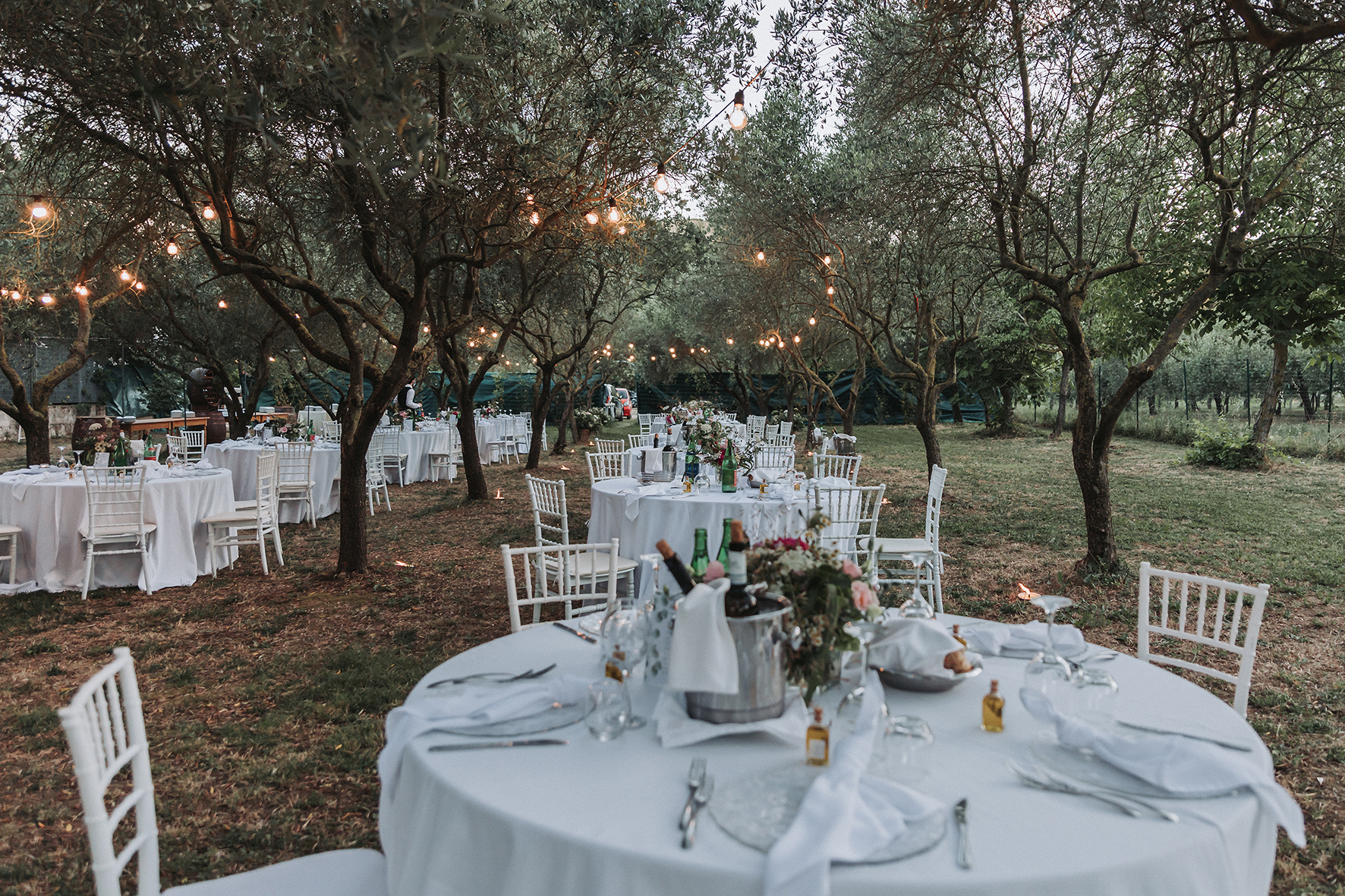 villa hirta caserta vecchia allestimento cena nell uliveto